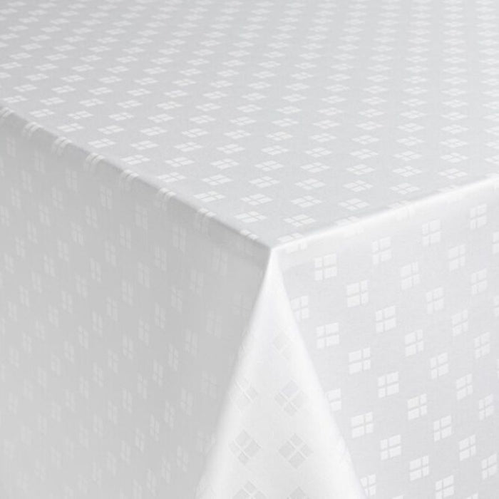 Engholm – Damask dug med flag, hvid, FLERE STØRRELSER