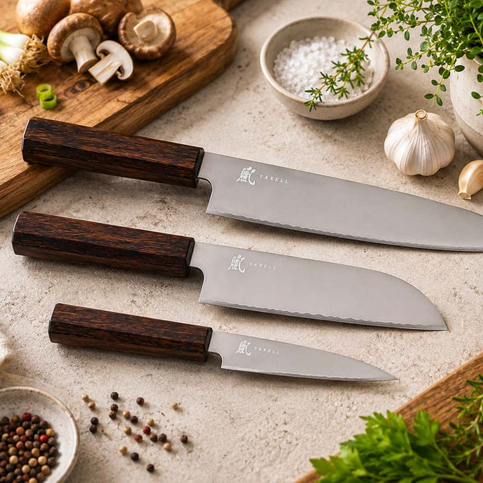 YAXELL - HANA kokkekniv, universalkniv og kødkniv