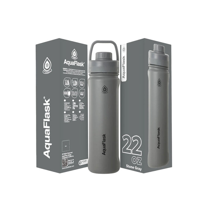 AquaFlask - Sports Bottle – Stone Gray – 650 ml