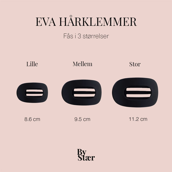 By Stær - Eva hårklemme, mat mørkebrun