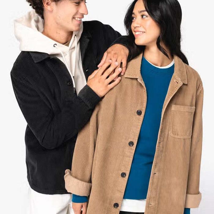 Native Spirit - Overshirt i fløjl, navy
