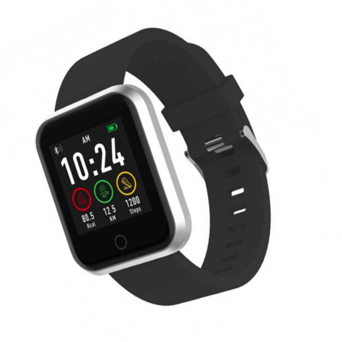 SWISS GO - Smartwatch, sort rem