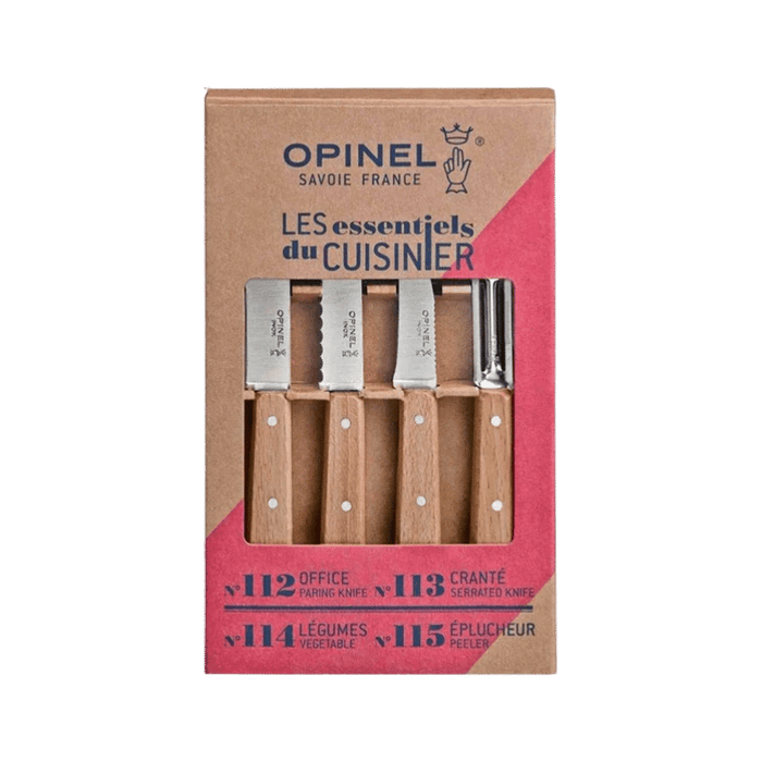 Opinel - De 4 essentielle køkkenknive, bøgetræ