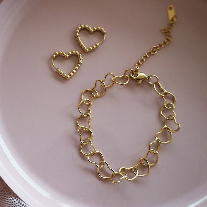 By Stær - Hearts armbånd, forgyldt