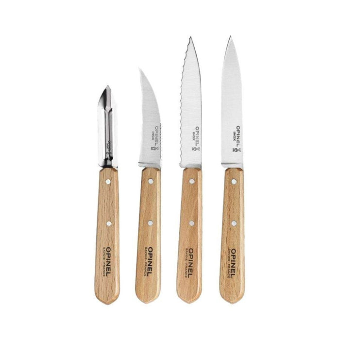 Opinel - De 4 essentielle køkkenknive, bøgetræ