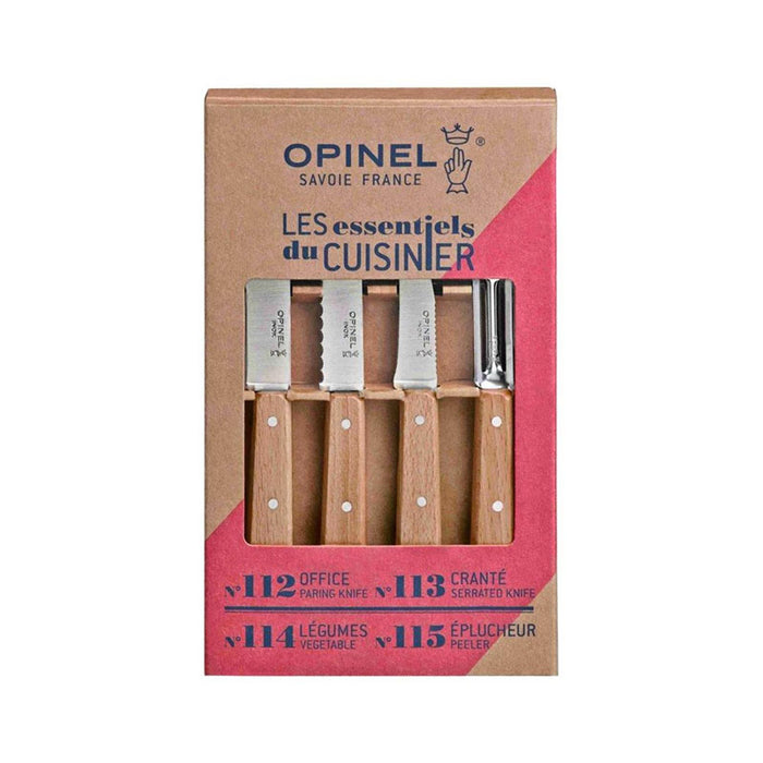 Opinel - De 4 essentielle køkkenknive, bøgetræ