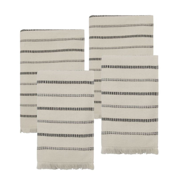 Meraki - Hammam Håndklædesæt, Off-white/Sort